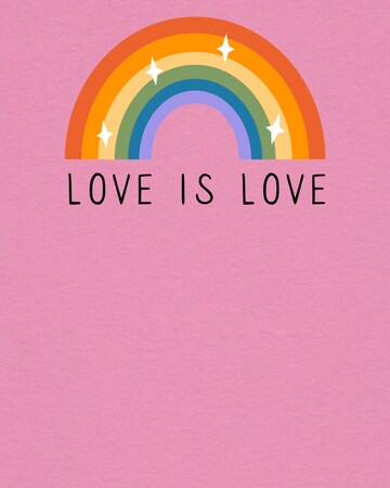 Watapparel Shirt 'Love is Love' in Pink