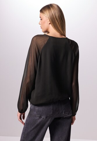 Street One Studio Chiffon-Bluse in Schwarz