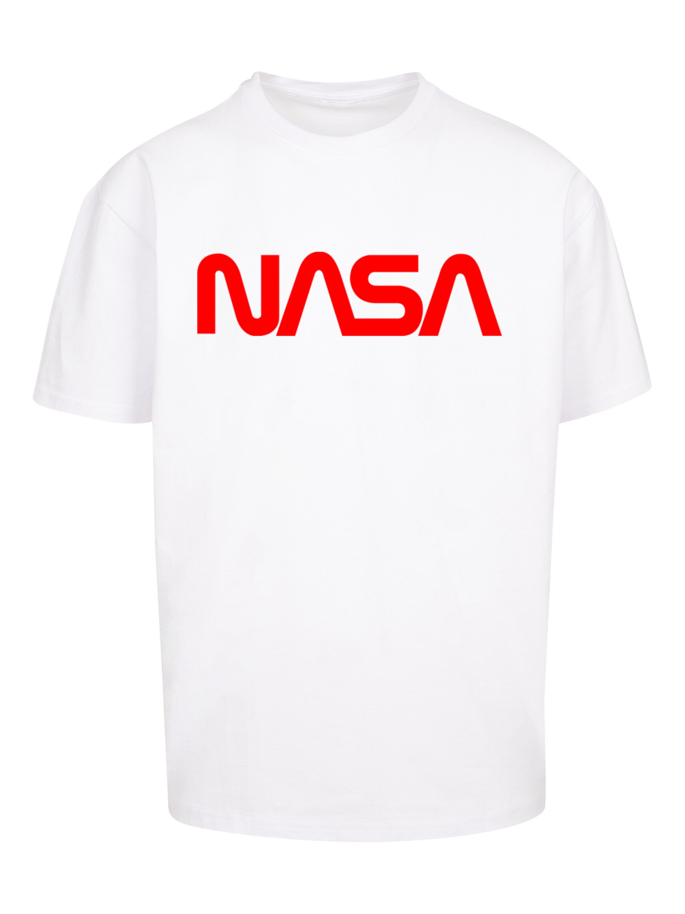T-Shirt 'Nasa' F4NT4STIC en blanc : devant
