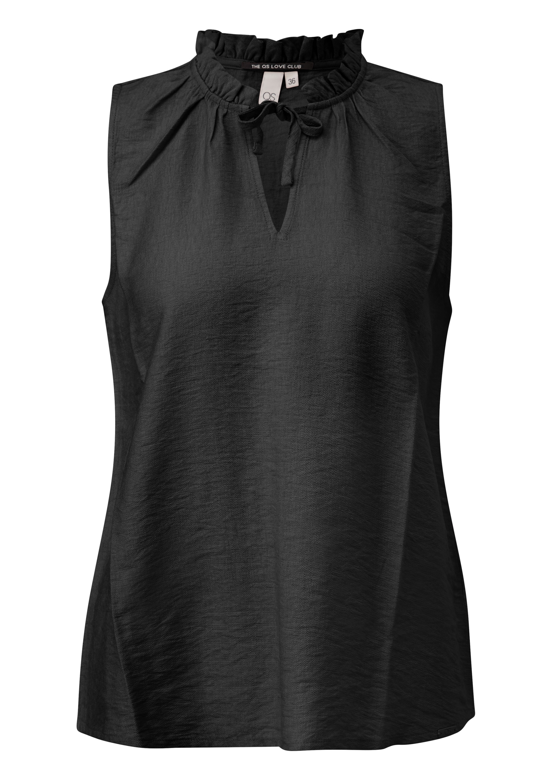 QS Bluse in Schwarz: Vorderseite