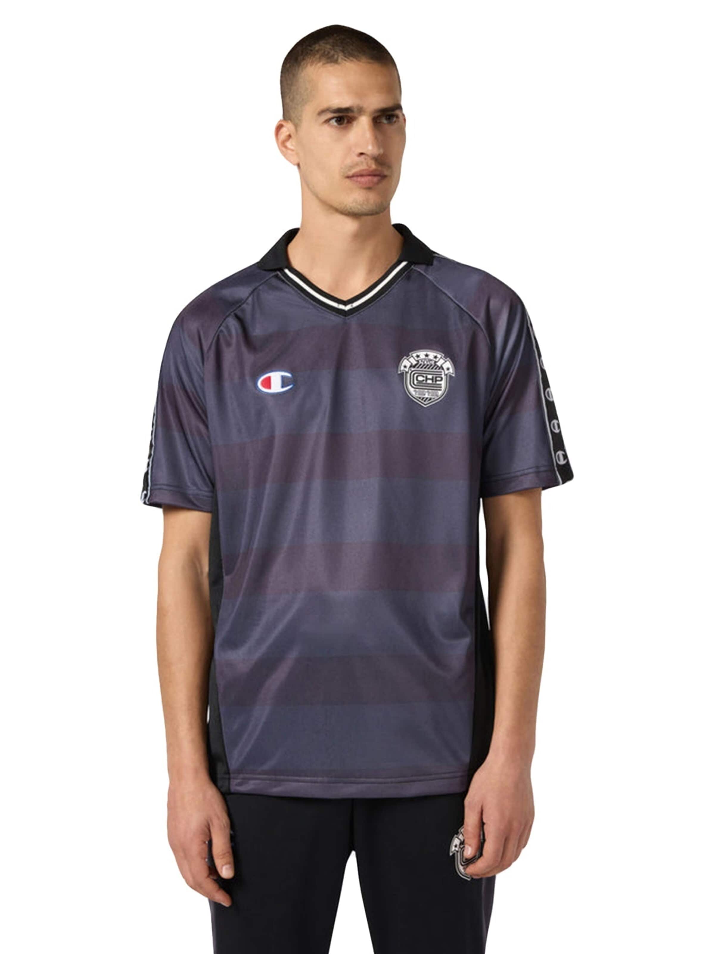 Maglietta 'TEE CALCIO BLACK' di Champion in nero: frontale