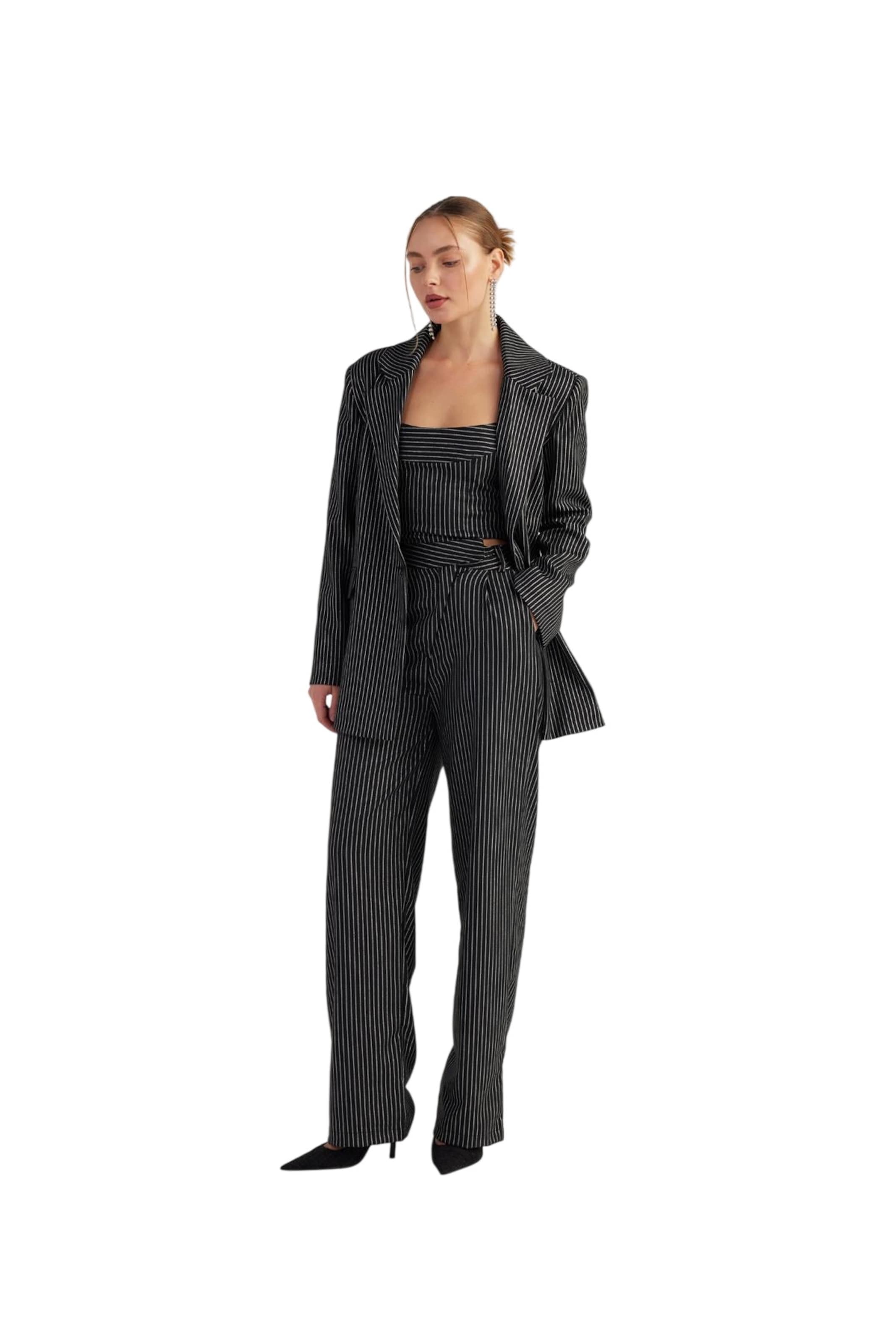 HOLLY LOLLY Wide leg Chino in Zwart