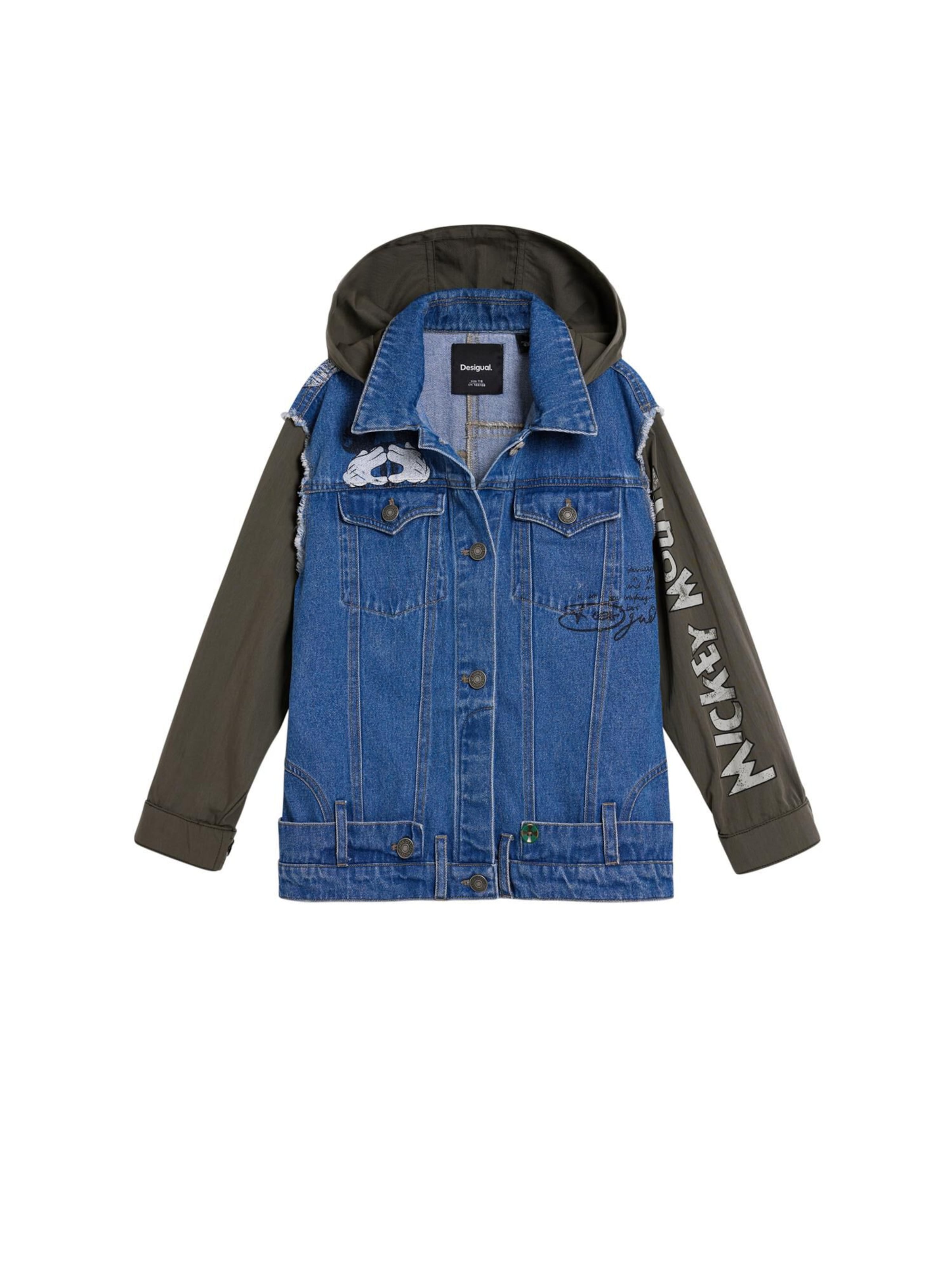 Desigual Kurtka przejściowa 'Mickey and Minnie Mouse™' w kolorze niebieski: przód