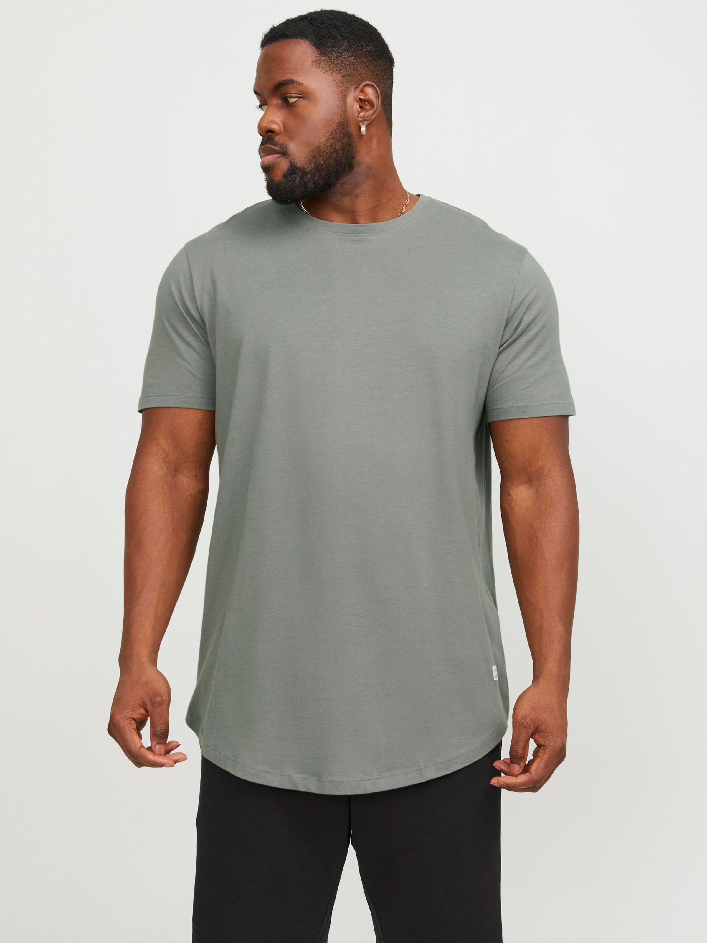 Jack & Jones Plus Shirt 'JJENoa' in Grey: front