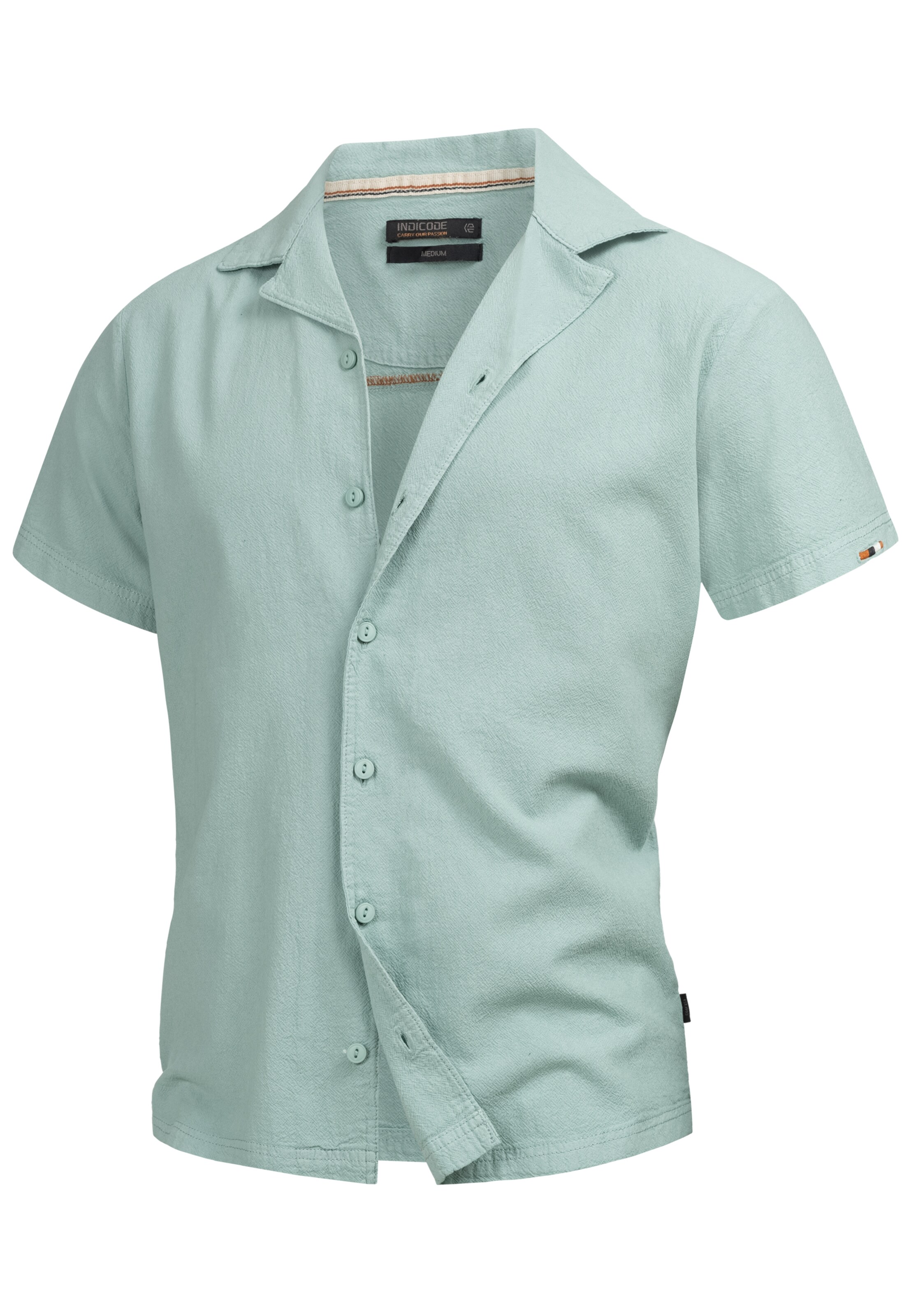 INDICODE JEANS Button Up Shirt 'Rycroft' in Blue: front