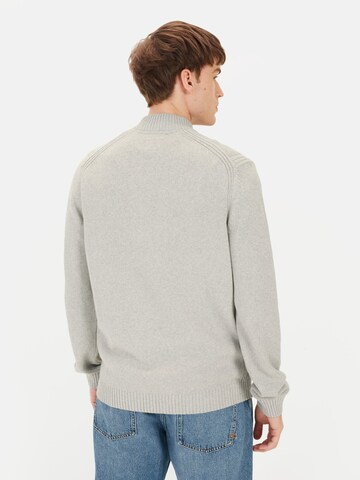 CAMEL ACTIVE Strickjacke mit Troyer-Kragen in Grau