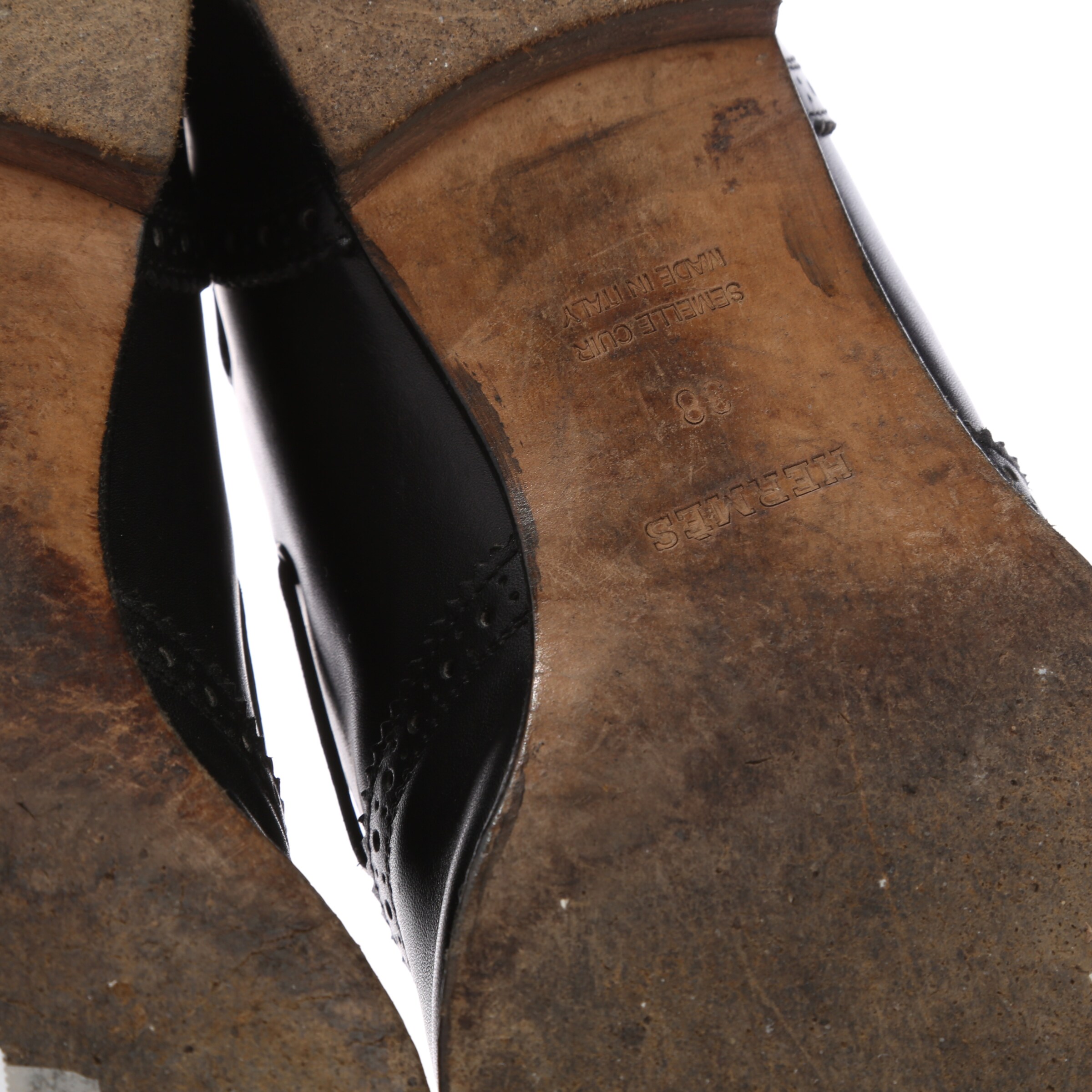 HERMÈS Halbschuhe 38 in Schwarz