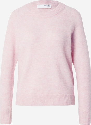 Pull-over 'SLFLULU' SELECTED en rose : devant