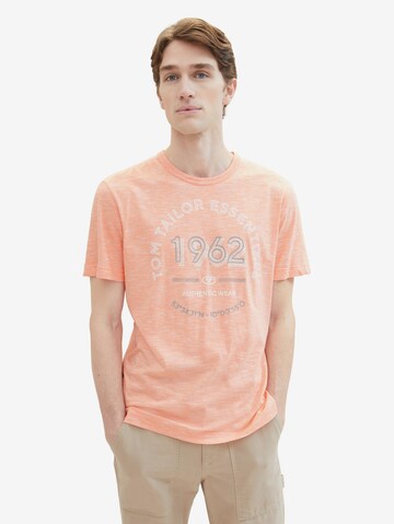 T-Shirt TOM TAILOR en orange : devant