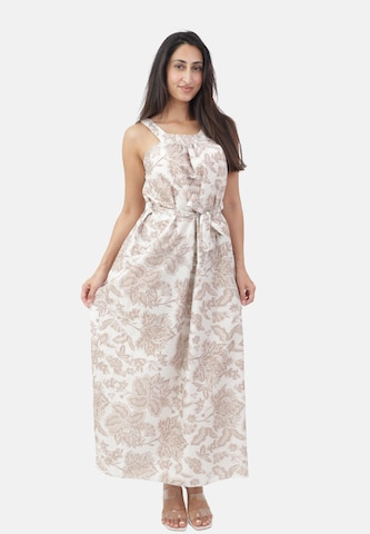 Elara Kleid in Braun: Vorderseite