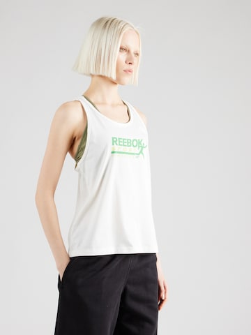 Top sportivo 'COURT' di Reebok in bianco: frontale