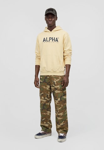 Felpa 'Stencil' di ALPHA INDUSTRIES in bianco