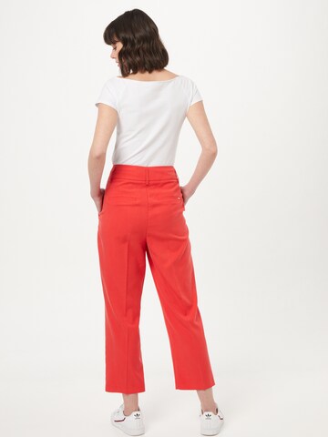 TAIFUN Loose fit Pleat-front trousers in Red