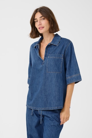 CULTURE Bluse 'Pin Arpa' i blå: forside