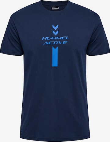 T-Shirt 'Active' Hummel en bleu : devant