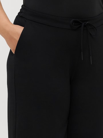 Vero Moda Curve Wide leg Broek 'VMCEVA' in Zwart