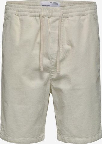 Loosefit Pantalon 'Ashford' SELECTED HOMME en blanc : devant