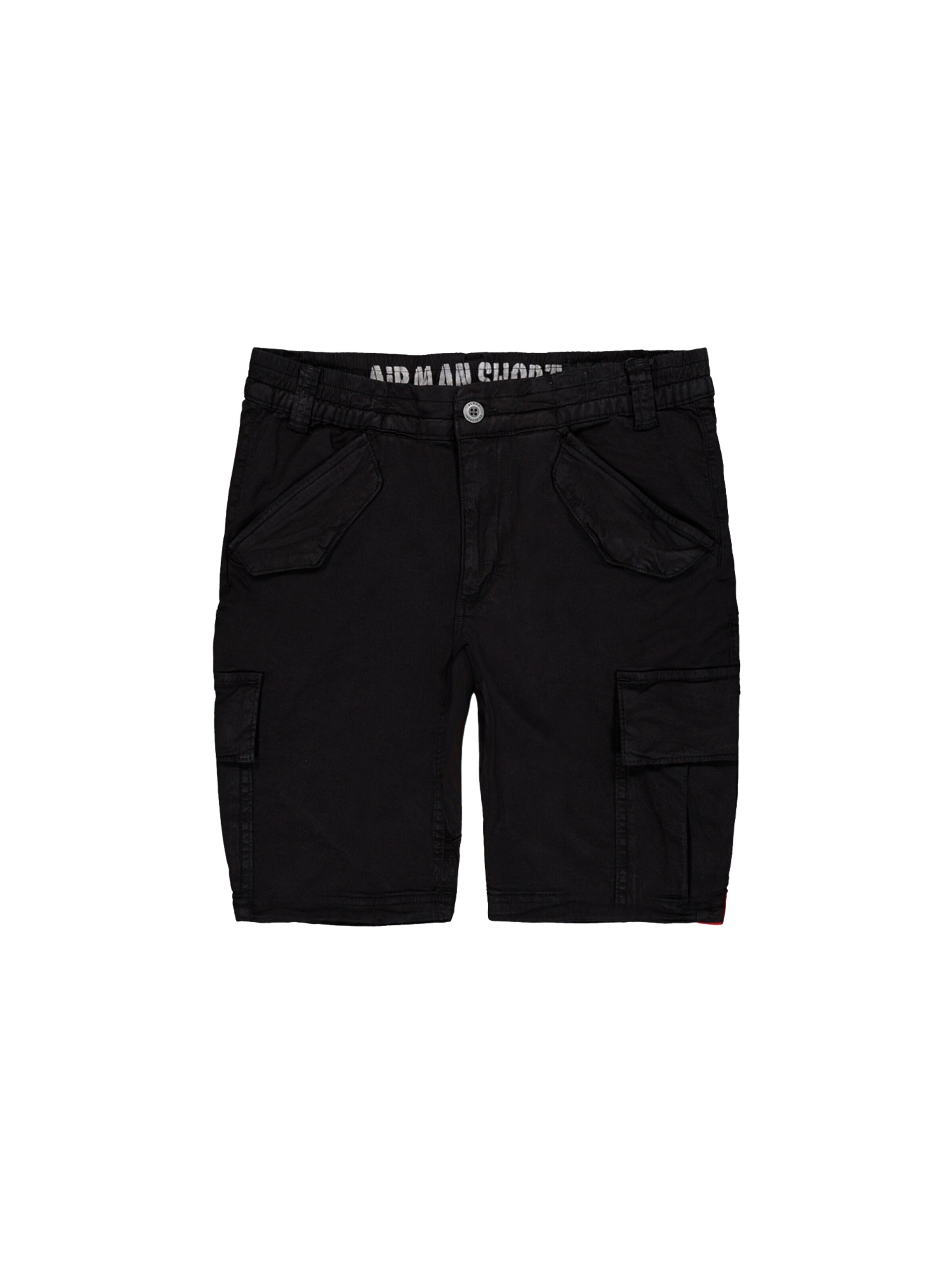 ALPHA INDUSTRIES Regular Карго панталон 'Airman' в черно: отпред