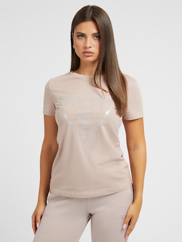 GUESS - Camiseta en beige: frente