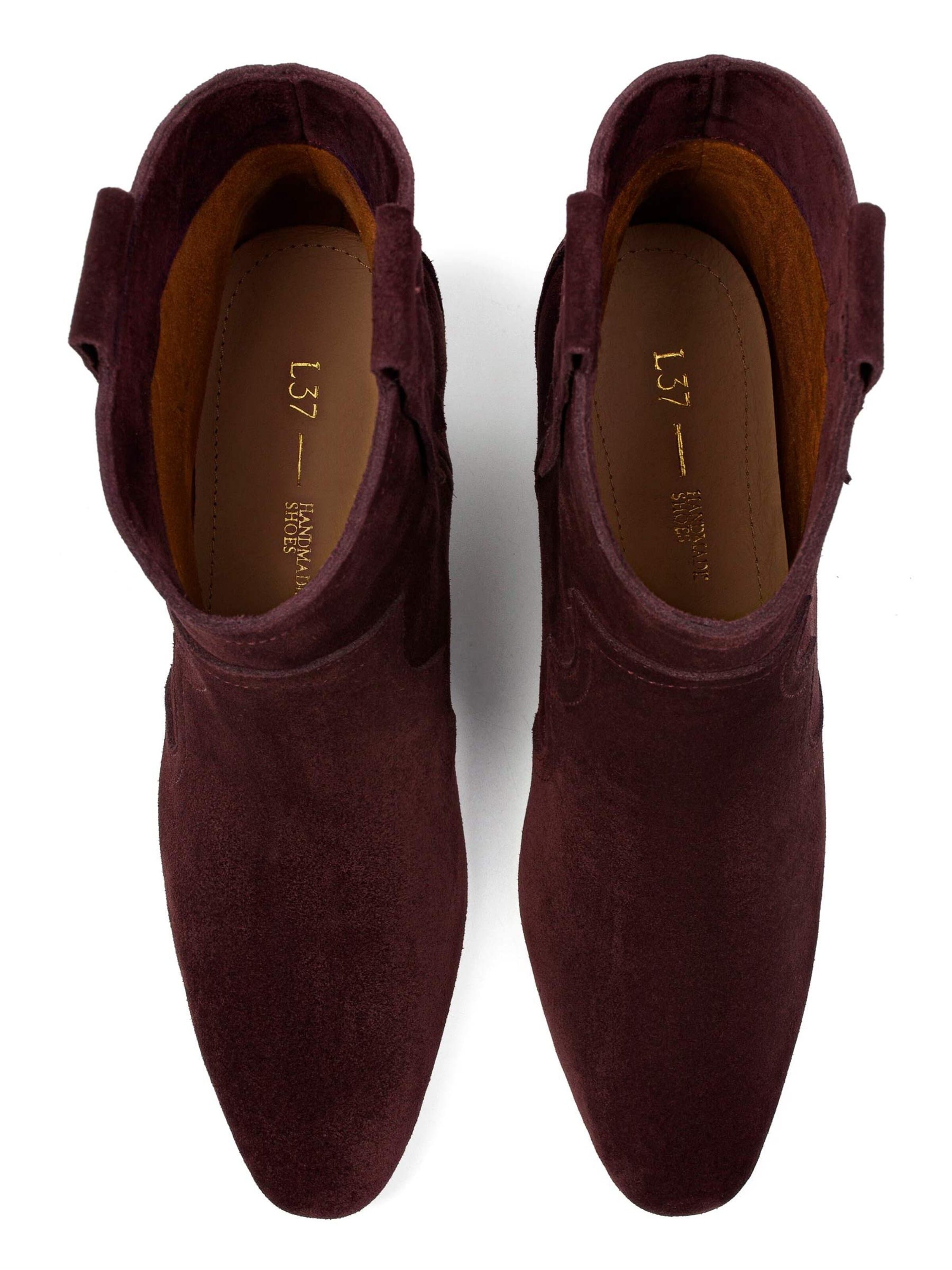 L37 HANDMADE SHOES - Botas pelo tornozelo 'TEXAS WIND' em vermelho