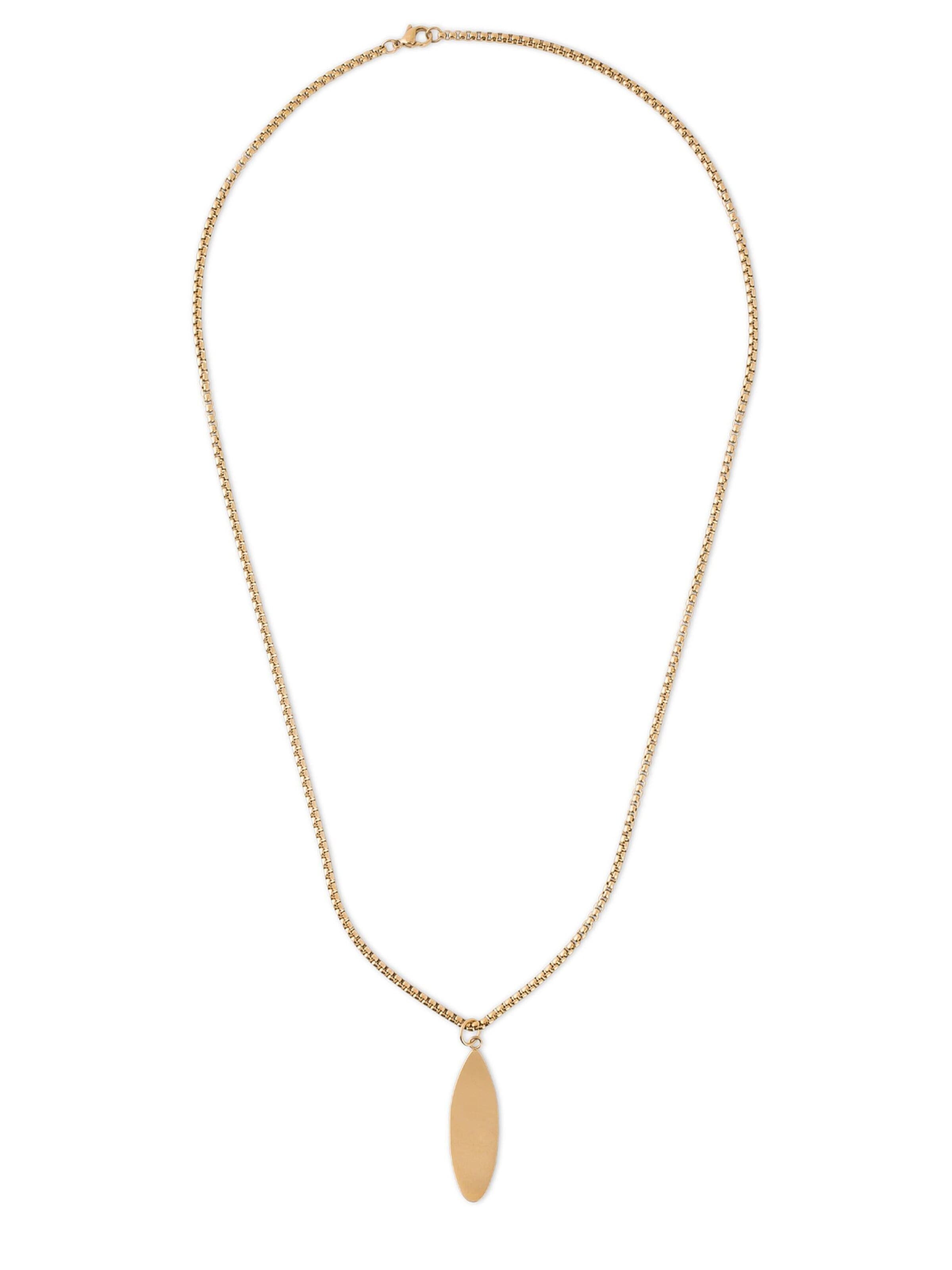 Akitsune Necklace 'Nalu Surf Board' in Gold: front