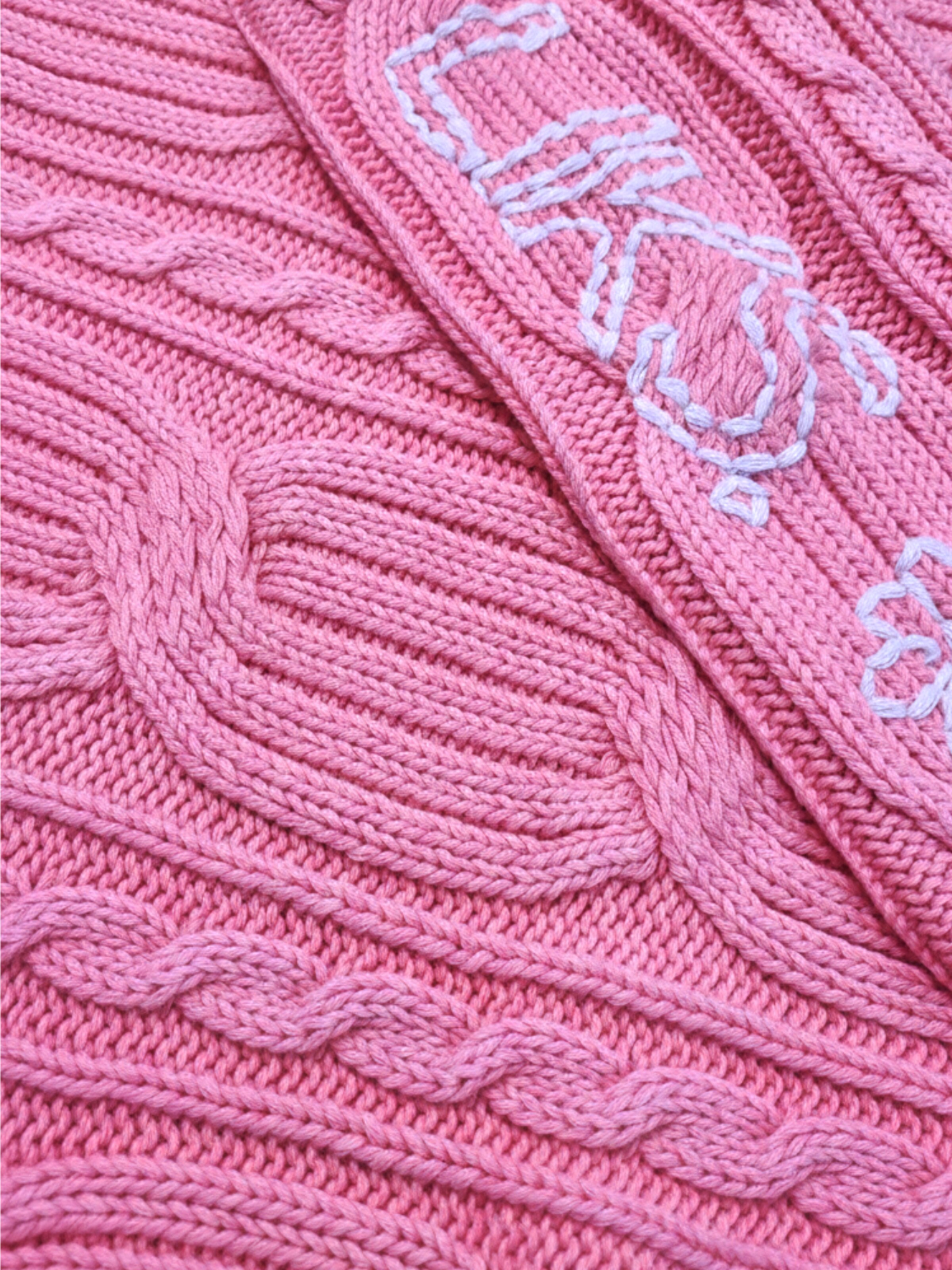 LIKS. Munich Sweater 'Pullover Zopfmuster' in Pink