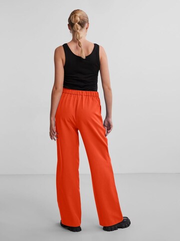 PIECES Wide Leg Hose 'PCBOZZY' in Orange