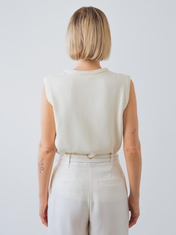 Cardigan 'Knitted Vest' Honest Basics en blanc