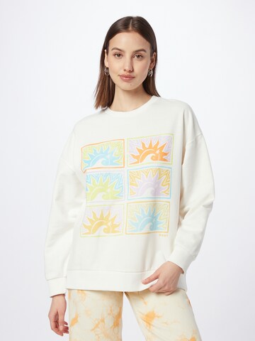 ROXY Sweatshirt 'Morning Hike' in Wit: voorkant