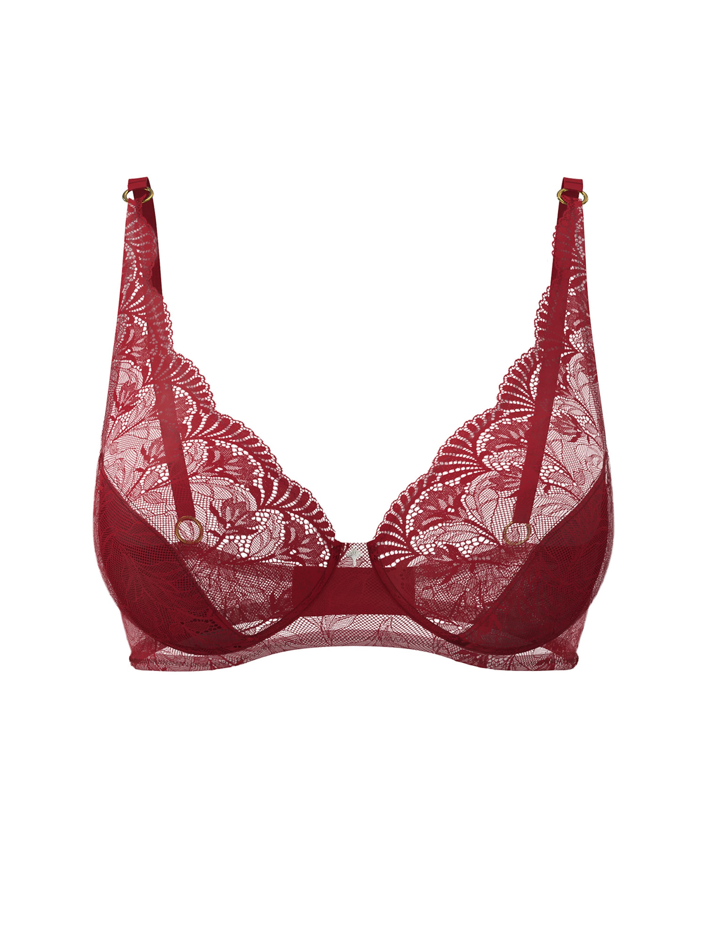 JOOP! Koszulkowy Biustonosz 'Beautiful' w kolorze czerwony: przód