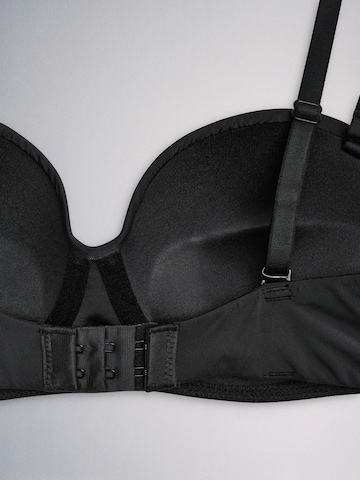 The Set Balconette Bra in Black