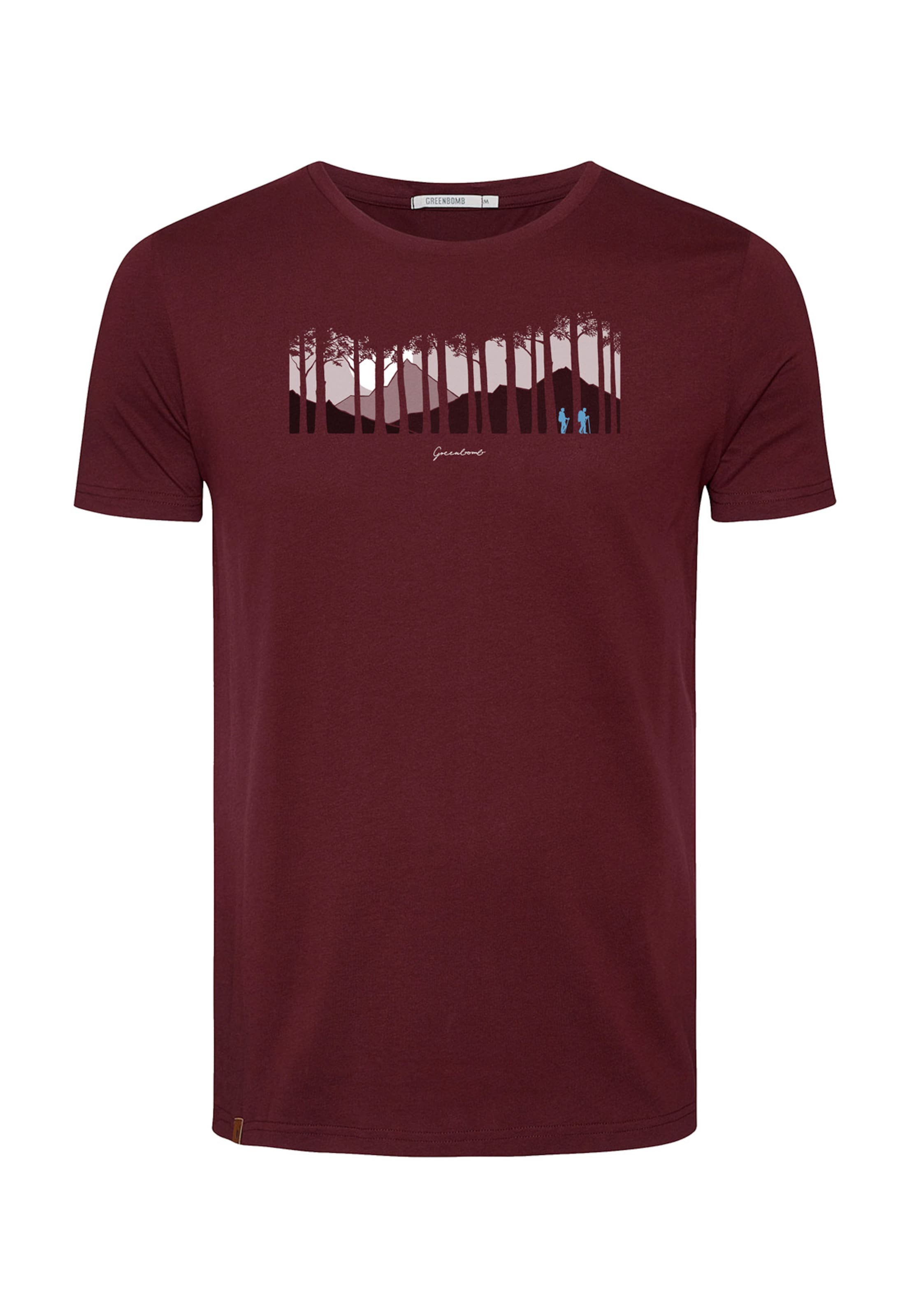 Maglietta 'Nature Forest Couple' di GREENBOMB in rosso: frontale