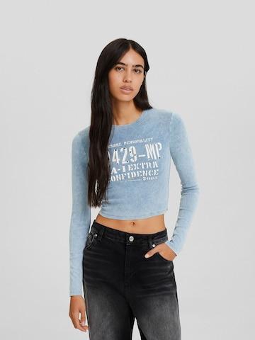 Bershka Shirt in Blauw: voorkant