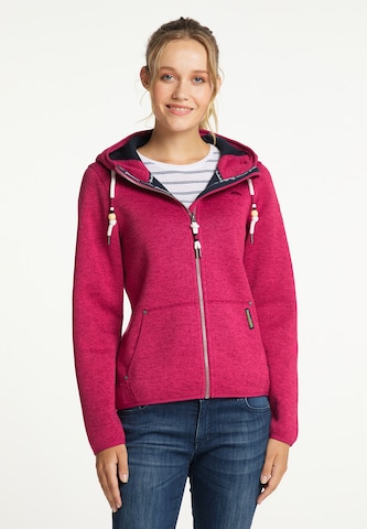 Schmuddelwedda Fleece jas in Roze: voorkant