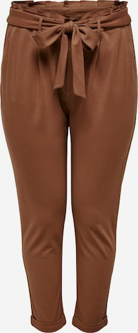 ONLY Carmakoma Pleat-Front Pants in Brown: front