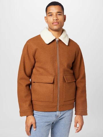 minimum Between-Season Jacket 'THORKINS 2.0' in Brown: front