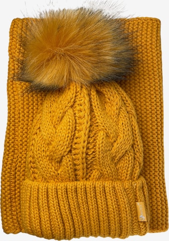Kumixi Beanie 'Set' in Yellow: front