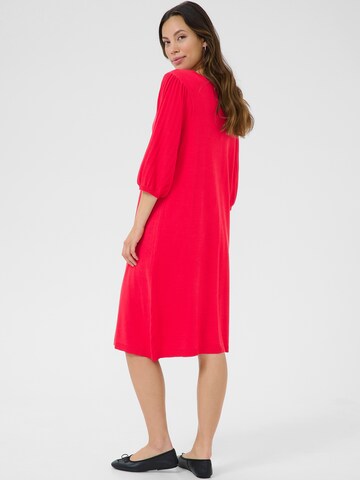 Cream Knit dress 'CR Villea' in Red