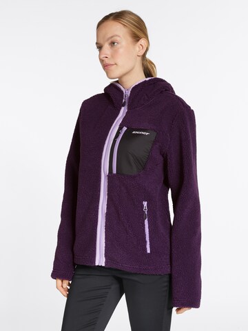 ZIENER Athletic Fleece Jacket 'JUHA' in Purple