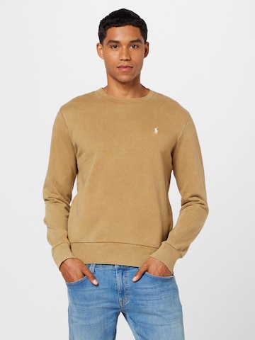 Sweat-shirt Polo Ralph Lauren en marron : devant