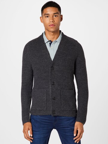 TOM TAILOR DENIM Knit Cardigan in Grey: front