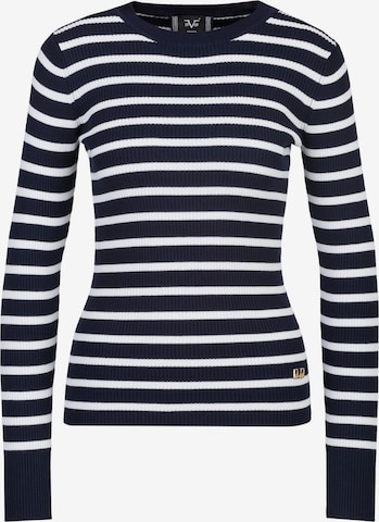 Pulover 'Antonia' de la 19V69 ITALIA pe albastru: față