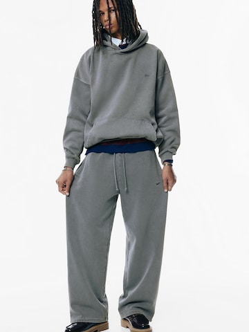 Pull&Bear Wide Leg Hose in Grau