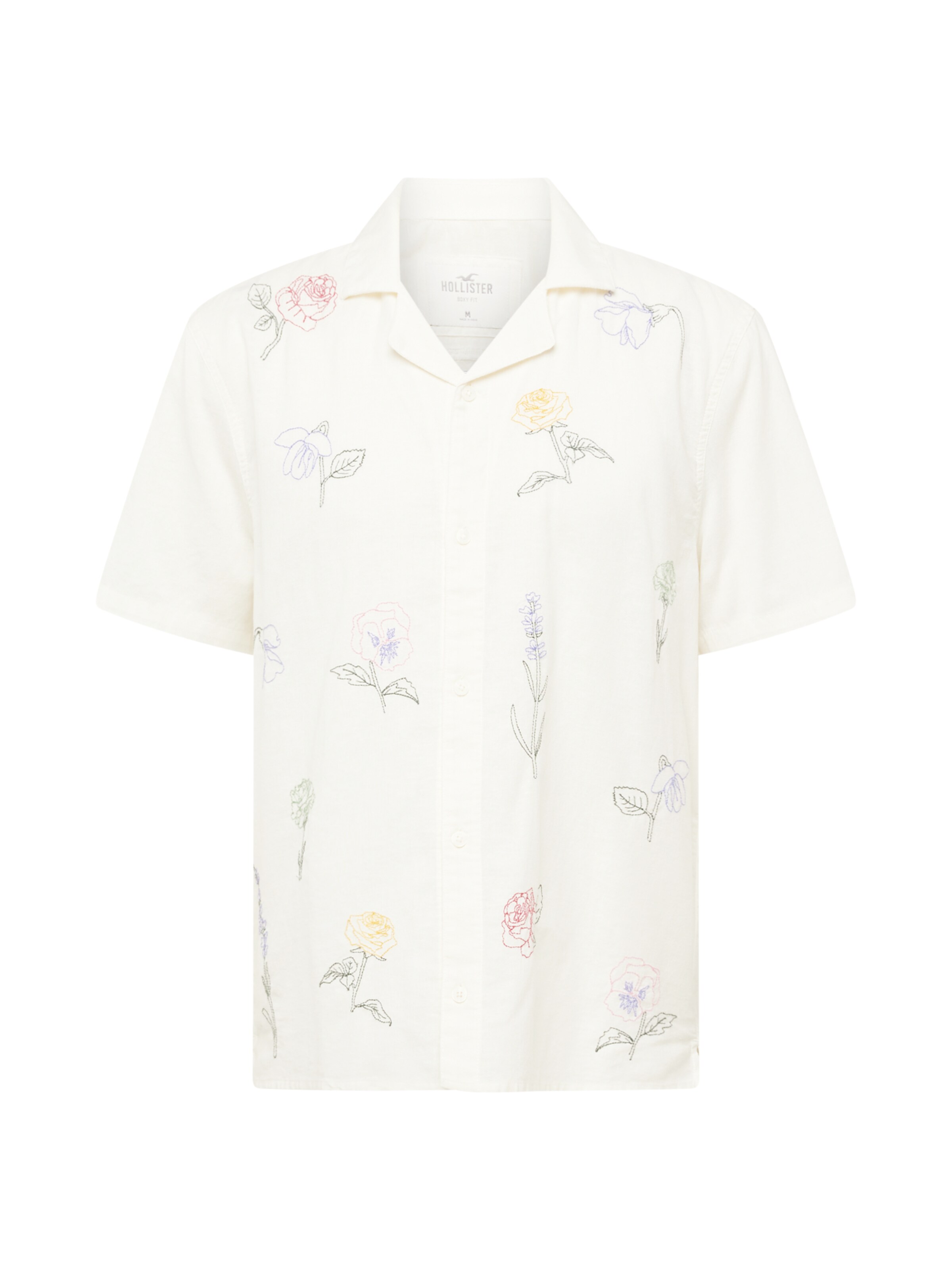 HOLLISTER Tavaline suurus Triiksärk, värv valge: eest vaates