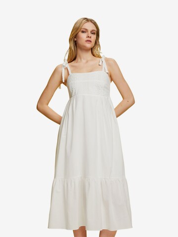 Robe d’été ESPRIT en blanc : devant