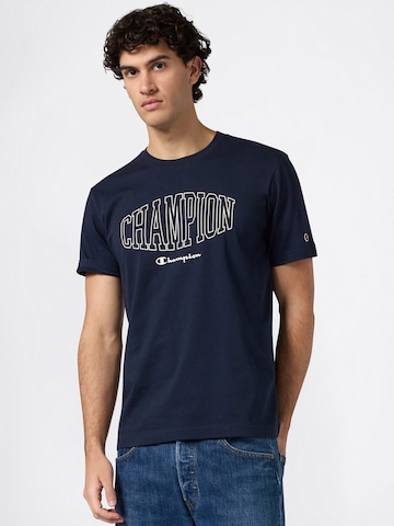 T-Shirt Champion Authentic Athletic Apparel en bleu : devant