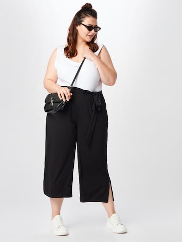 KAFFE CURVE Loose fit Pants 'Mello' in Black