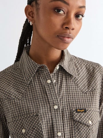WRANGLER Bluse 'Western'‌‌‌‌‌‌‌‌‌ in Beige
