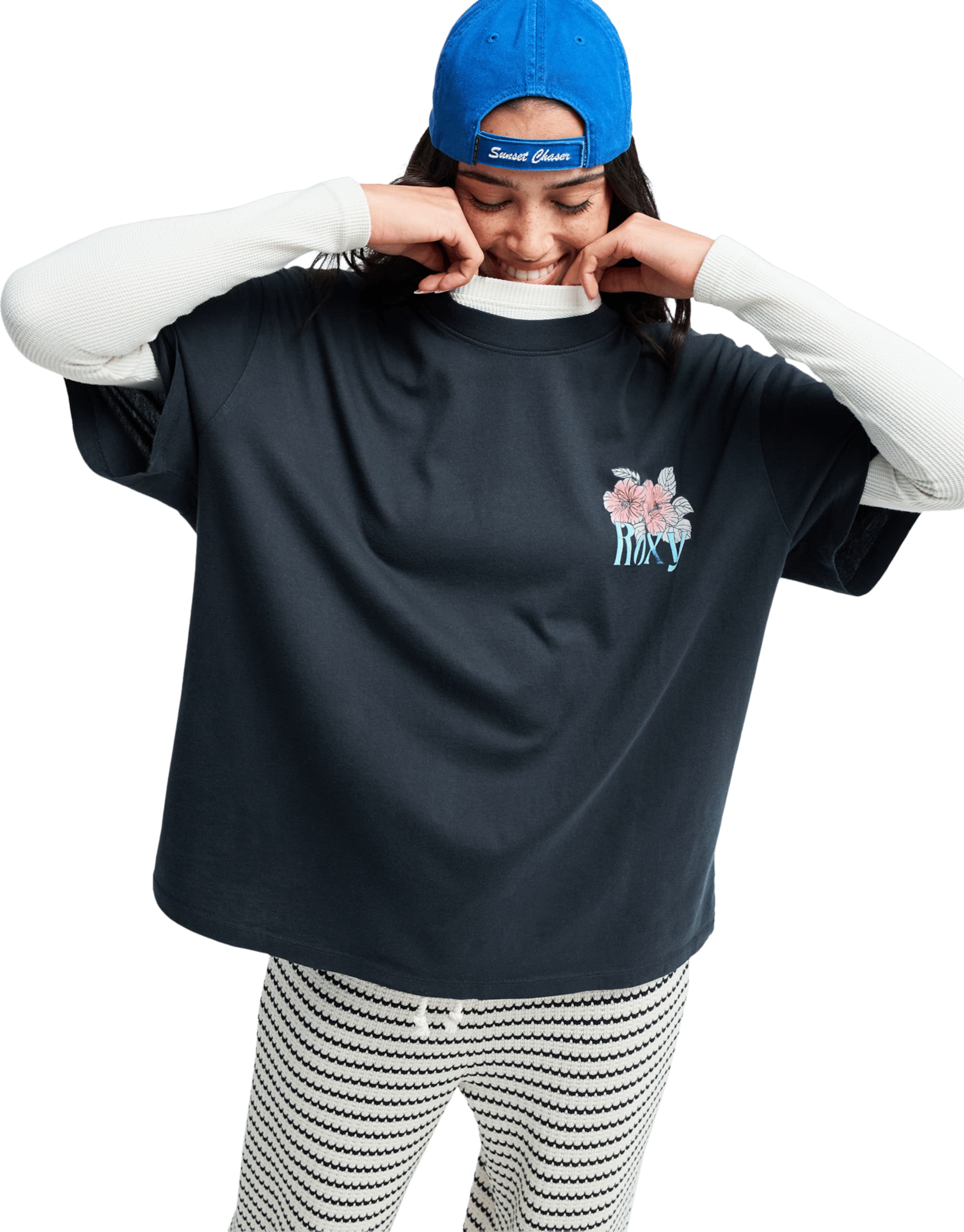 ROXY Tričko – šedá: přední strana