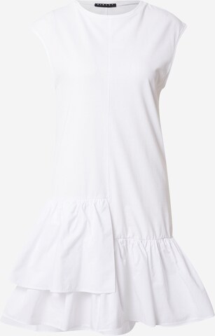 Sisley Koktejlové šaty – bílá: přední strana